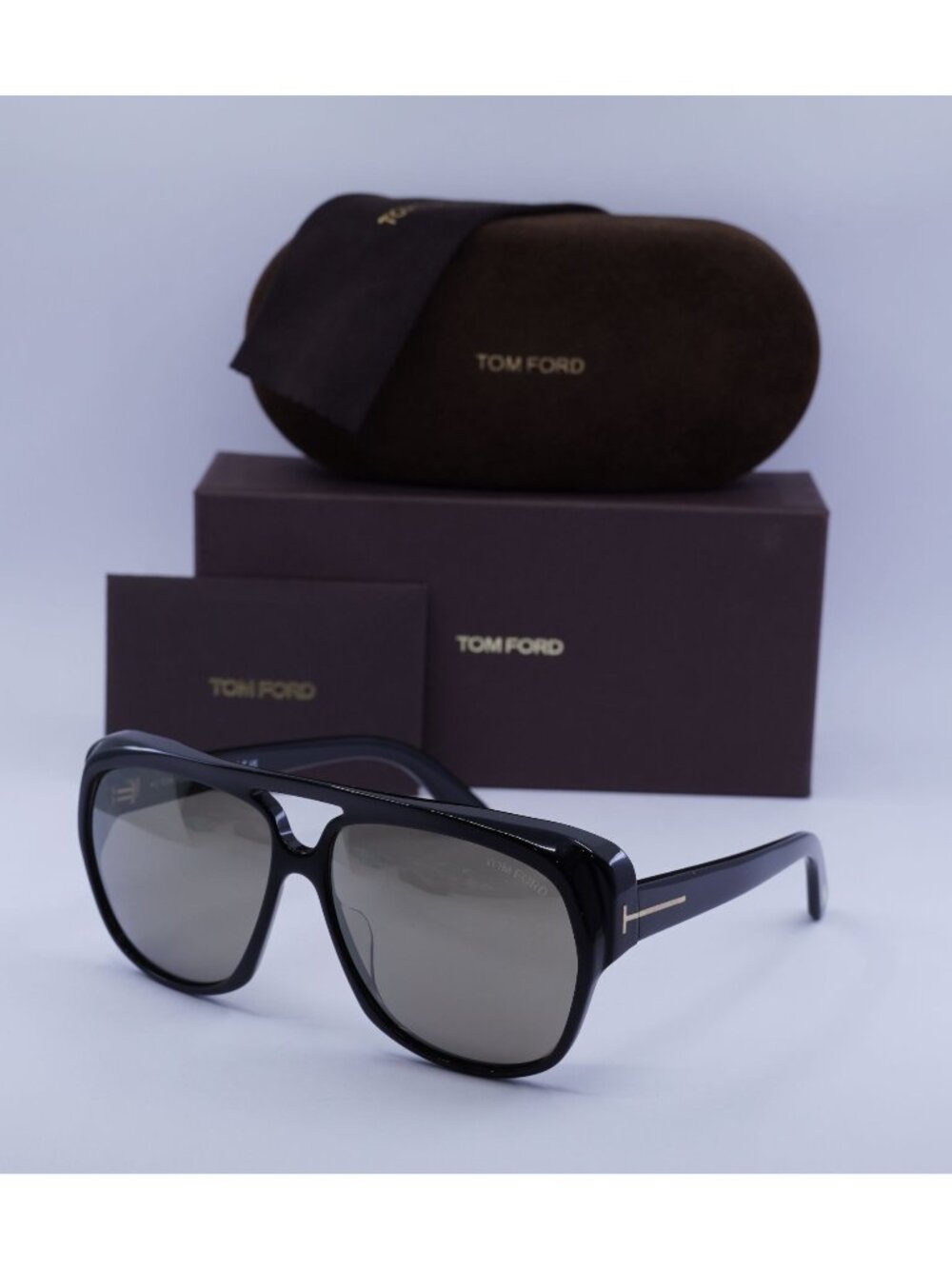 Tom Ford Jayden FT1103 01L Aviator Sunglasses - Black / Roviex
